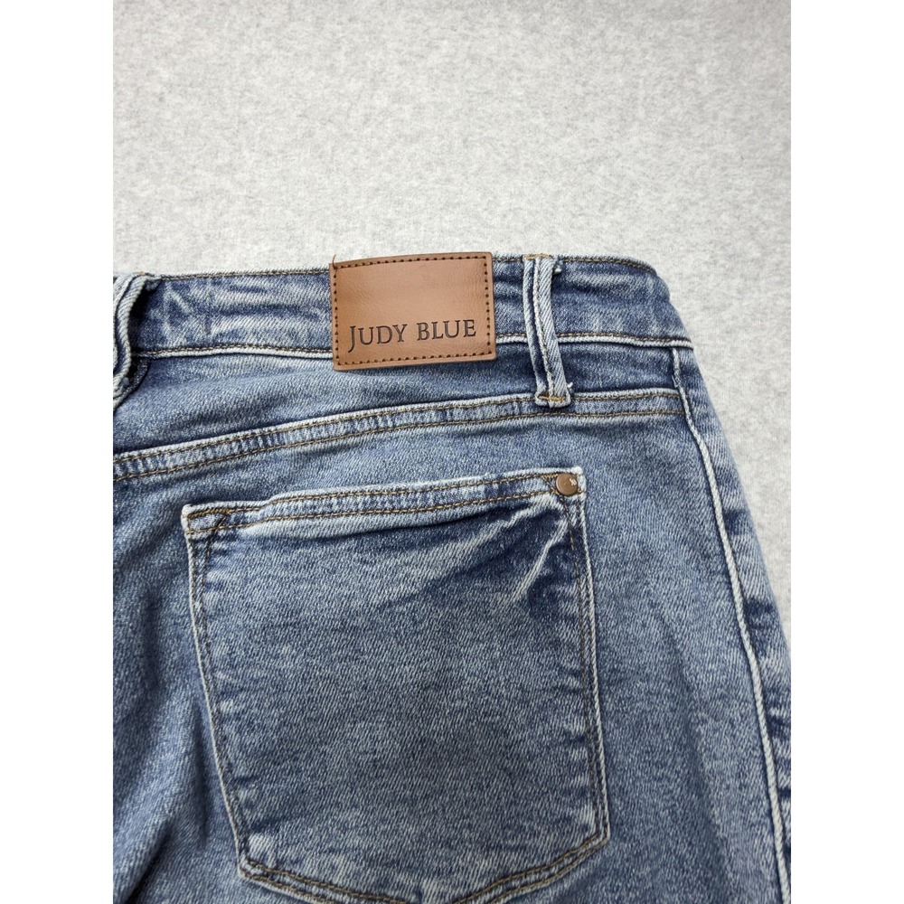 Judy Blue Boyfriend Jeans Womens 15/32 Blue Medium Wash Mid Rise Stretch Denim - Picture 10 of 11